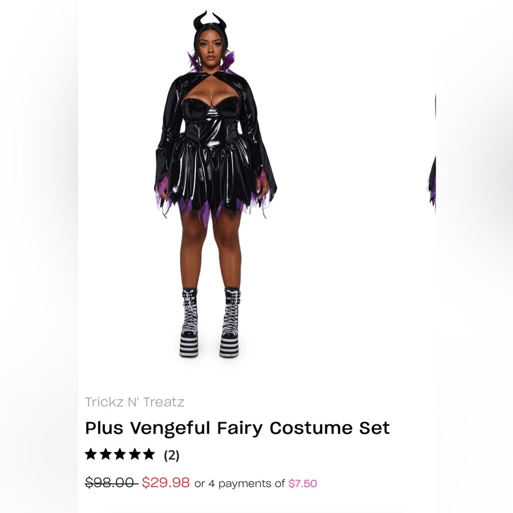 Plus Vengeful Fairy Costume Set